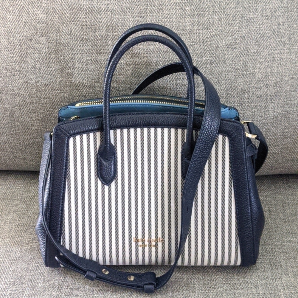 Kate Spade Knott medium stripe satchel